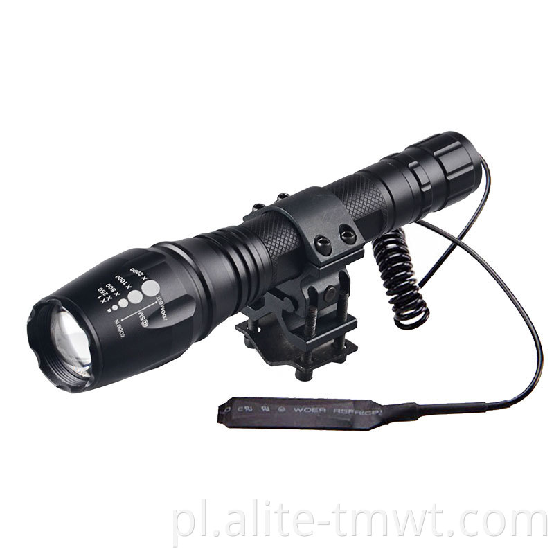 Zdalne lampa taktyczna XML T6 LED Pistolet Punting Mountlight